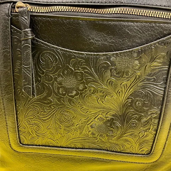 Black Embossed Front-Pocket Backpack - Picture 9 of 9